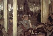 Women in open air cafe Edgar Degas